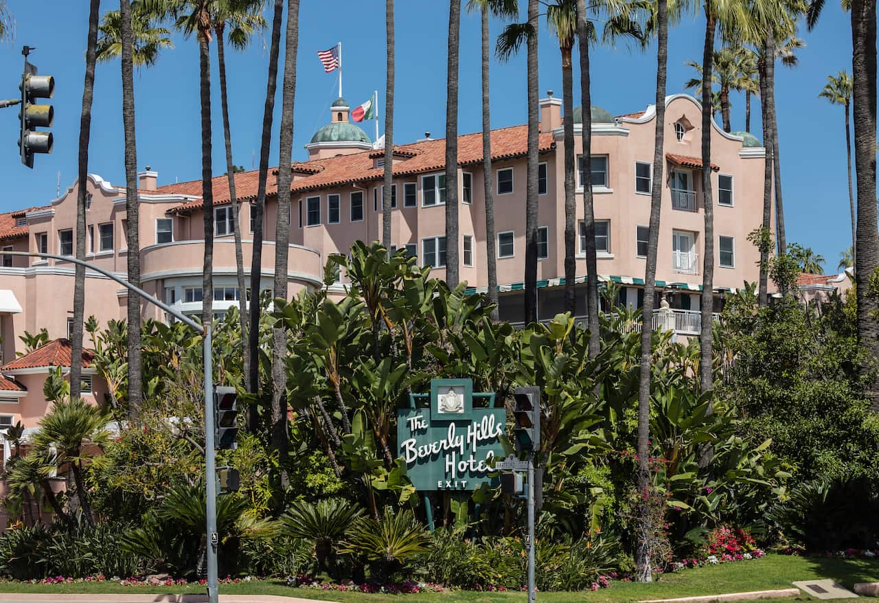 The Beverly Hills Hotel owned by the Sultan of Brunei.