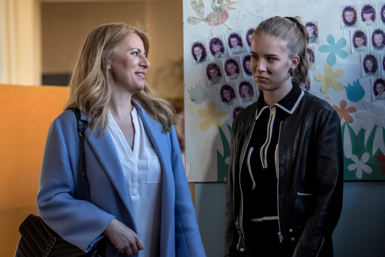 Zuzana Caputova and her daughter Emma.