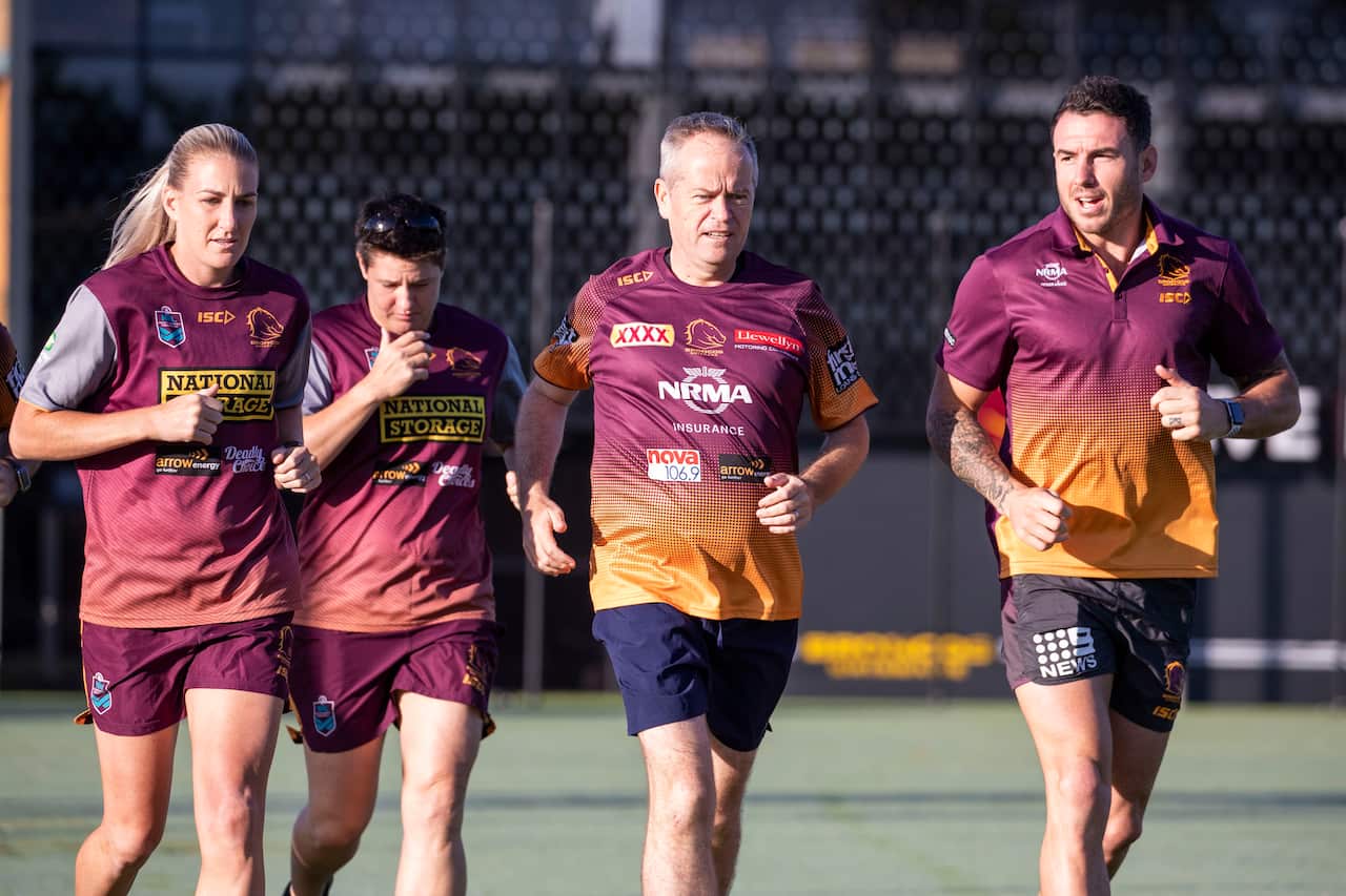 Expect to see Bill Shorten jogging in front of the cameras during the five-week campaign. 