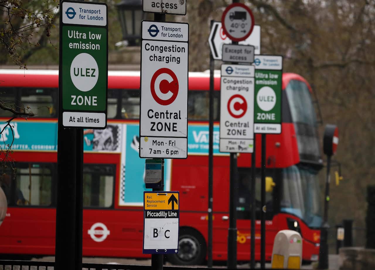 ULEZ sign in London.