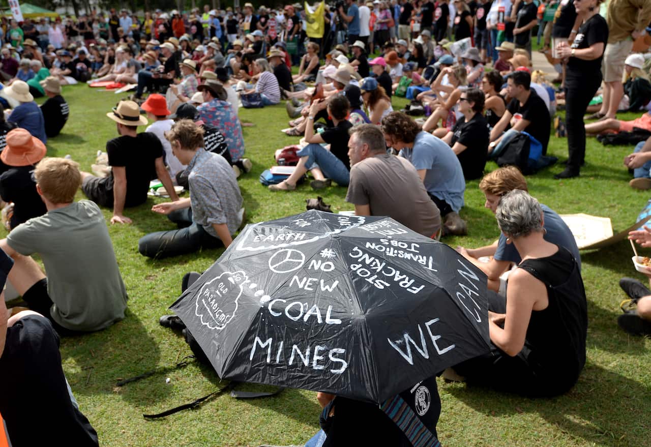 An anti-Adani rally in Sydney.