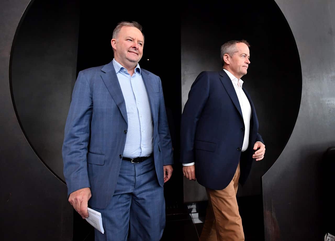 Anthony Albanese and Bill Shorten on the campaign trail.