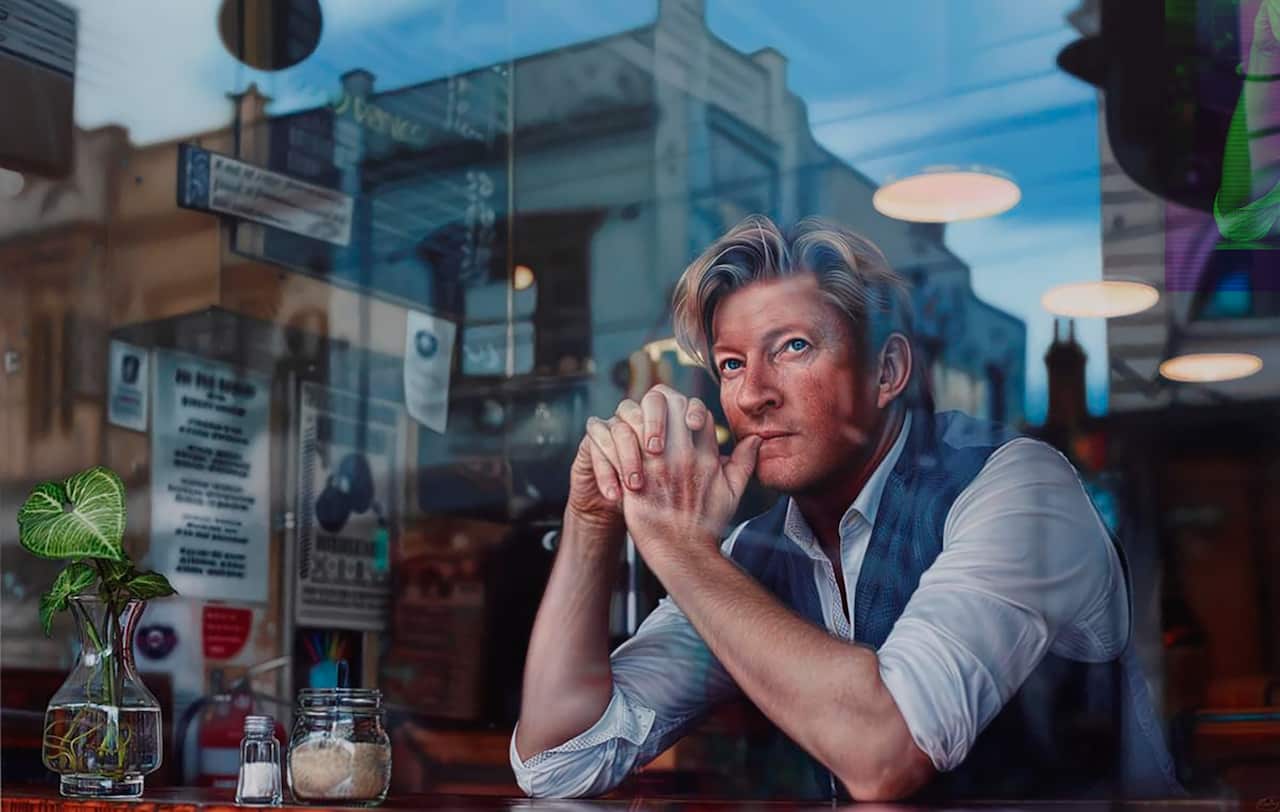 Tessa MacKay, 'Through the looking glass', oil on linen, 210 x 330.5 cm.