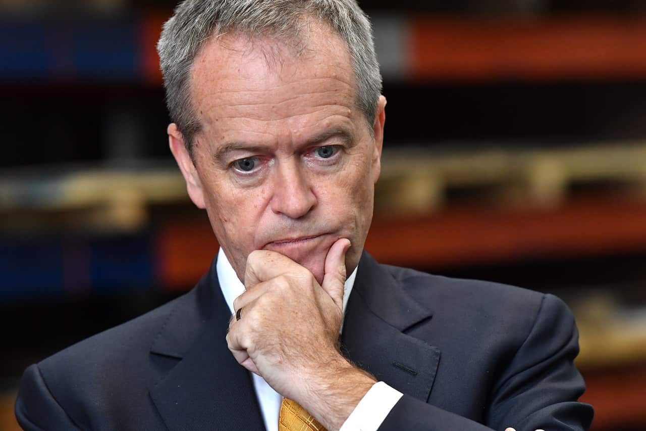 Australian Opposition Leader Bill Shorten on the campaign trail.