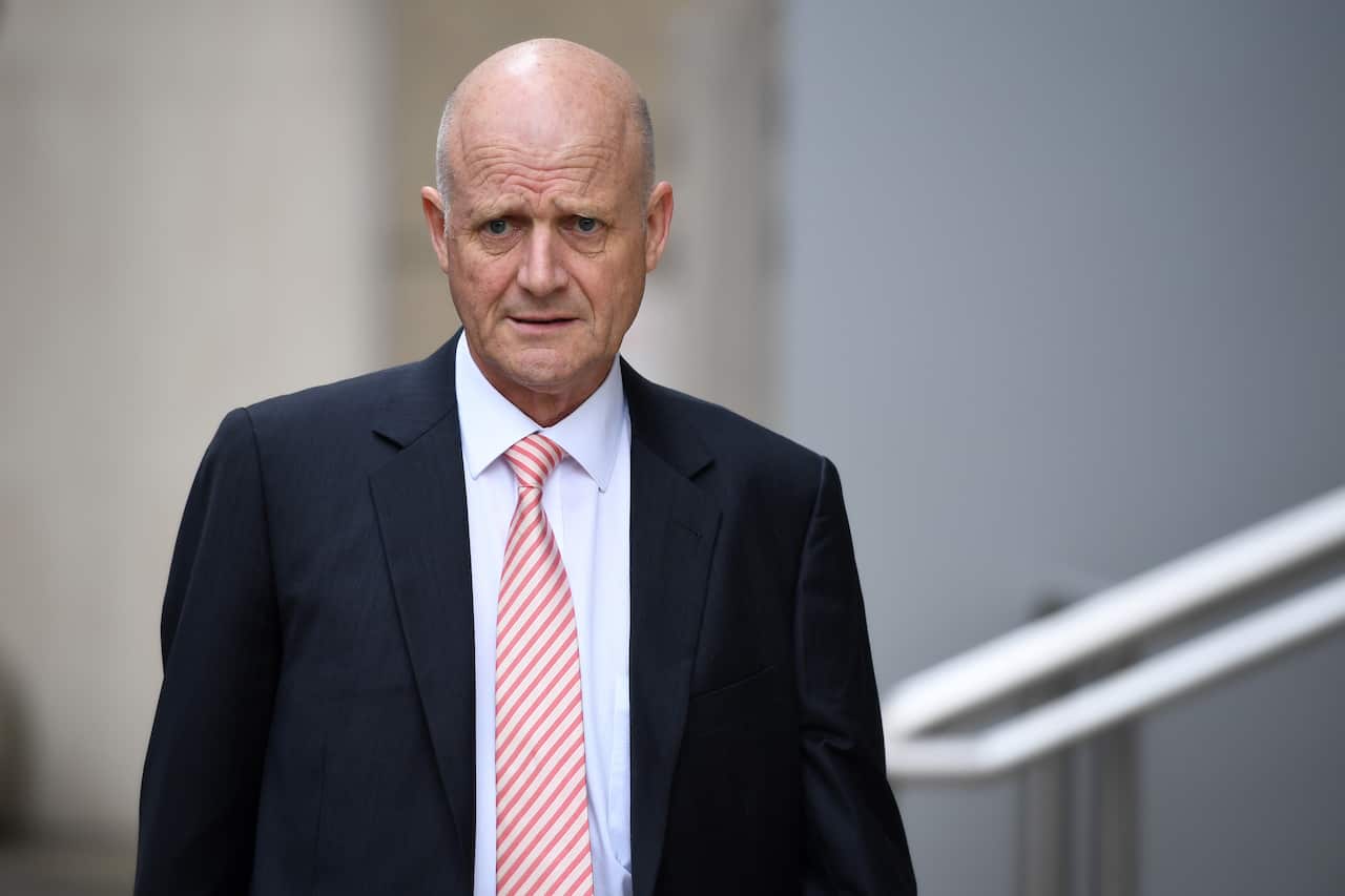 Former Senator David Leyonhjelm arrives at the Federal Court in Sydney.