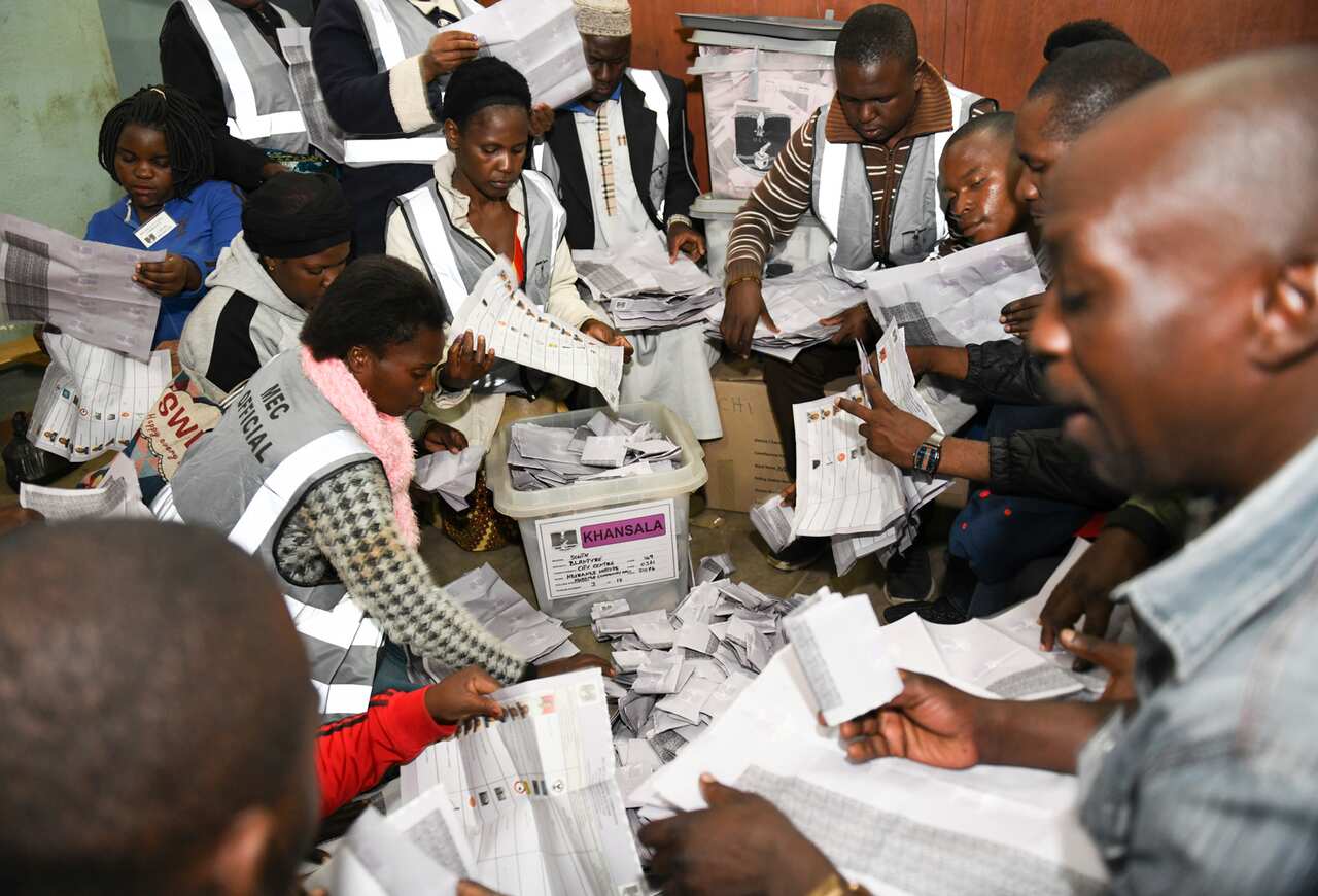 Vote counting in Blantyre, Malawi.