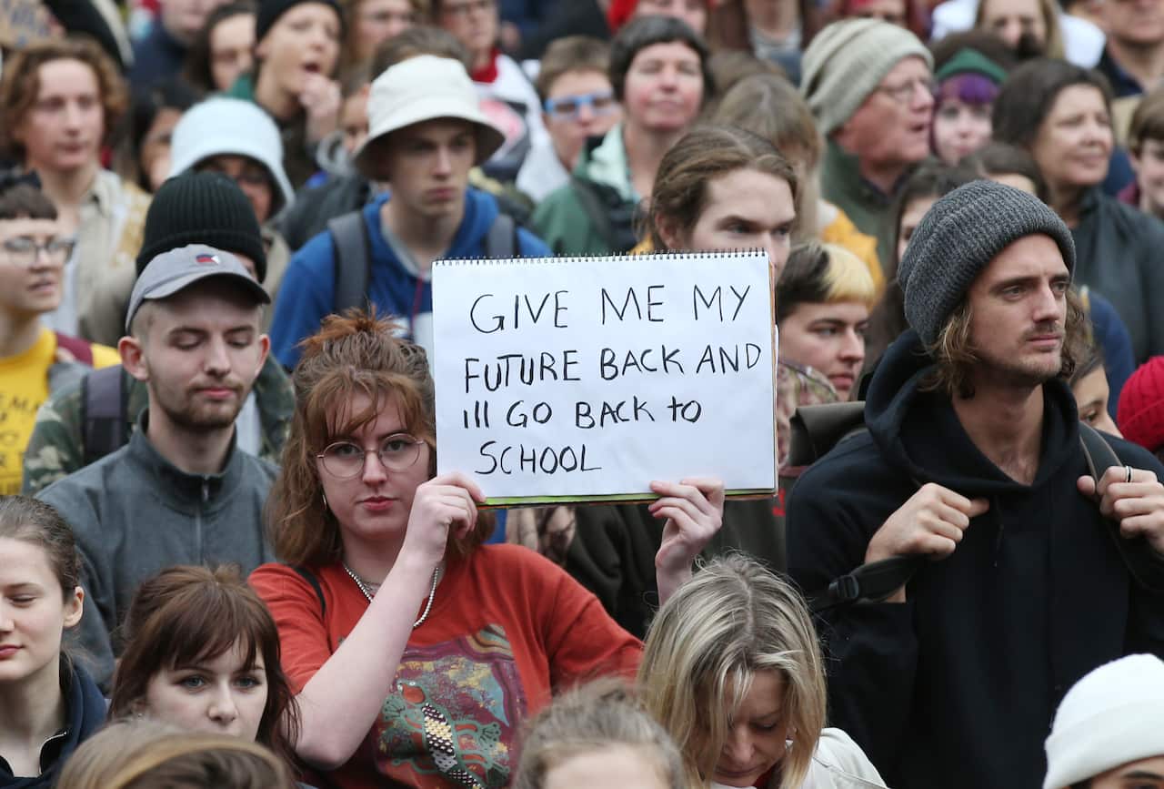 Melbourne climate strikes.