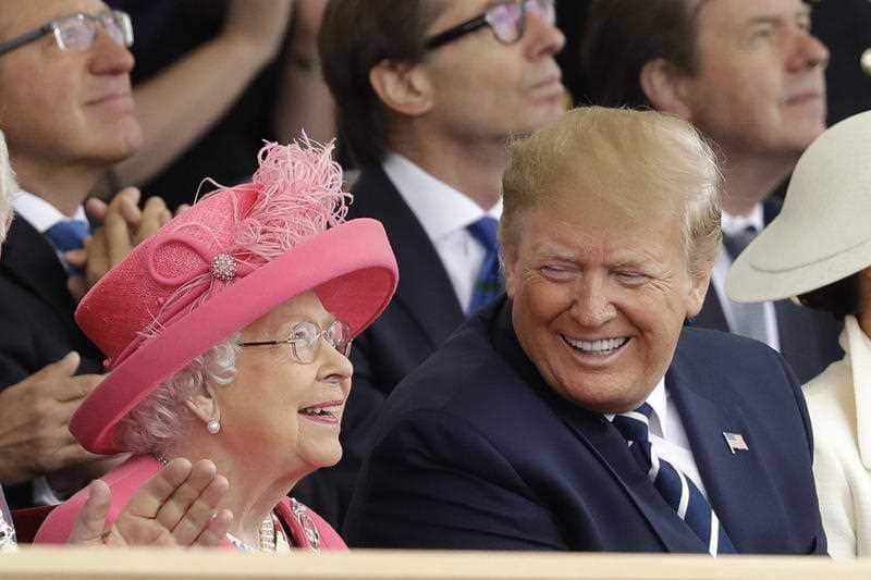 Queen Elizabeth II and President Donald Trump