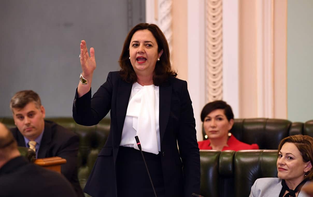 Premier Annastacia Palaszczuk in Queensland Parliament.