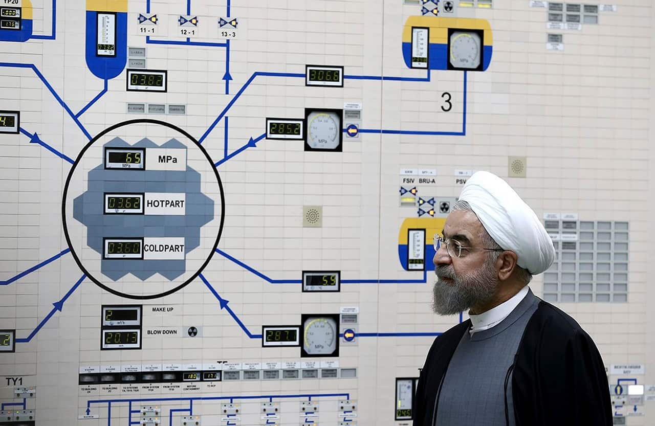 President Hassan Rouhani visits the Bushehr nuclear power plant.