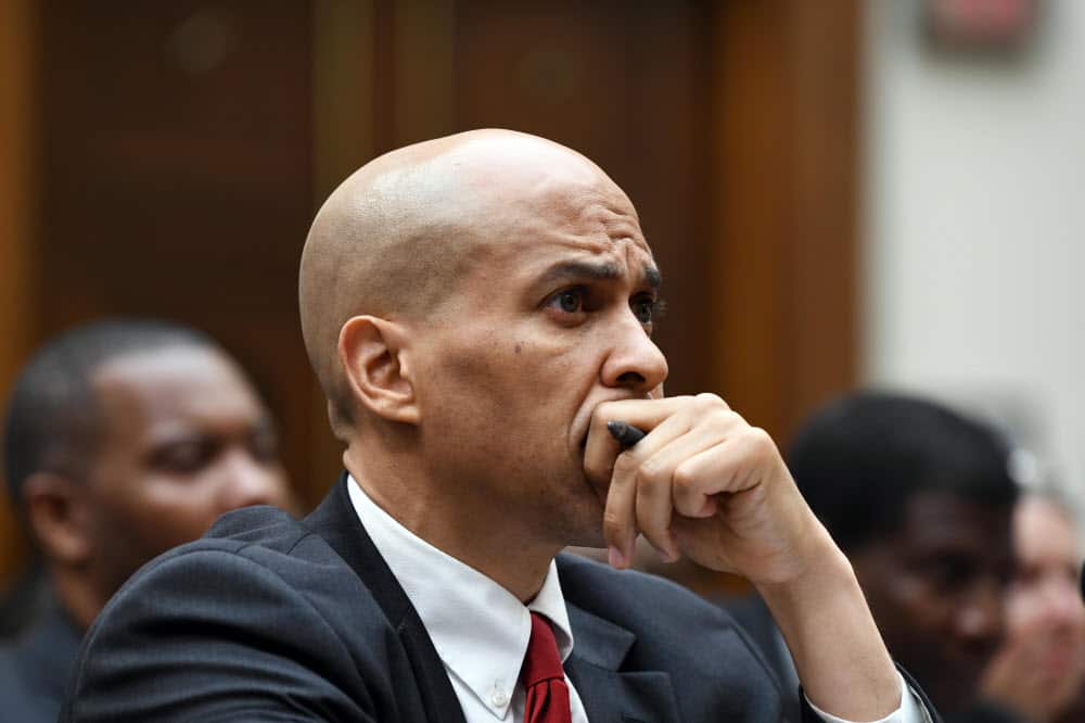 Democratic Senator Cory Booker testifies in front of the House Judiciary Subcommittee on the Constitution, Civil Rights and Civil Liberties 