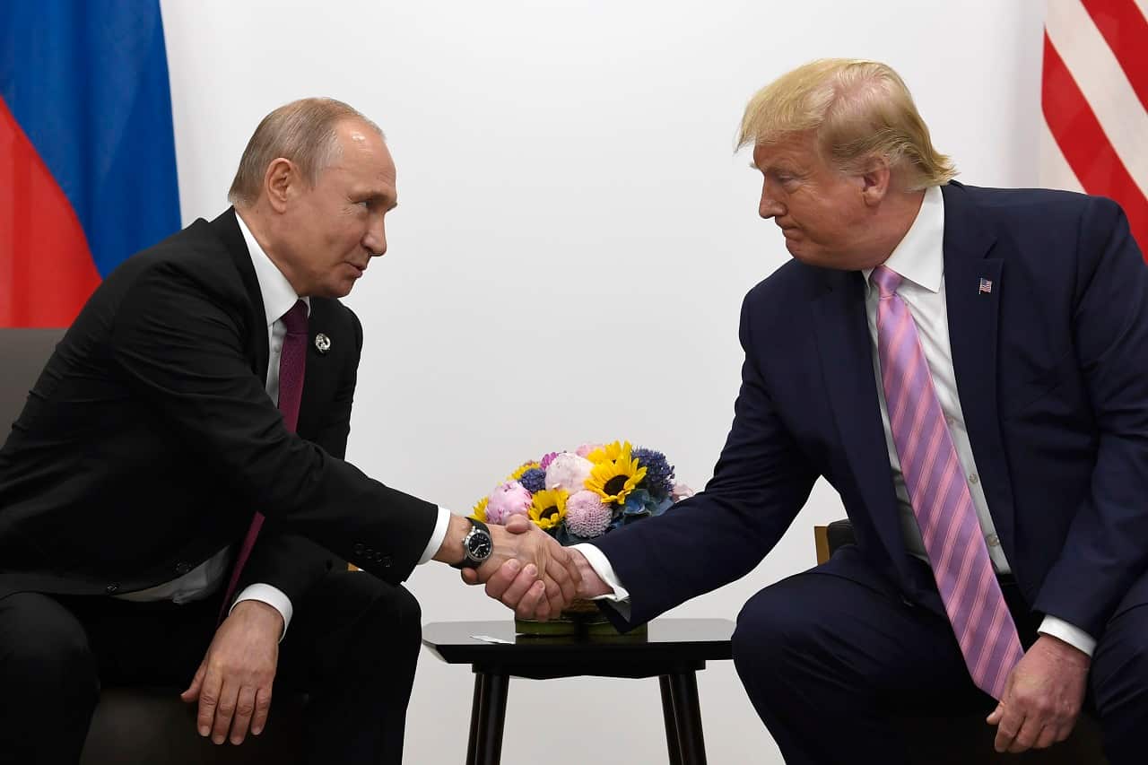 Donald Trump and Vladimir Putin on Friday.