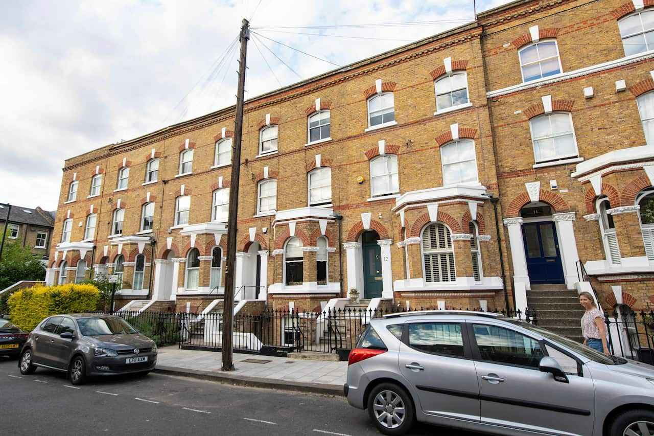 General view of the road in Clapham, south London where the body of a suspected stowaway is believed to have fallen from a passenger plane.