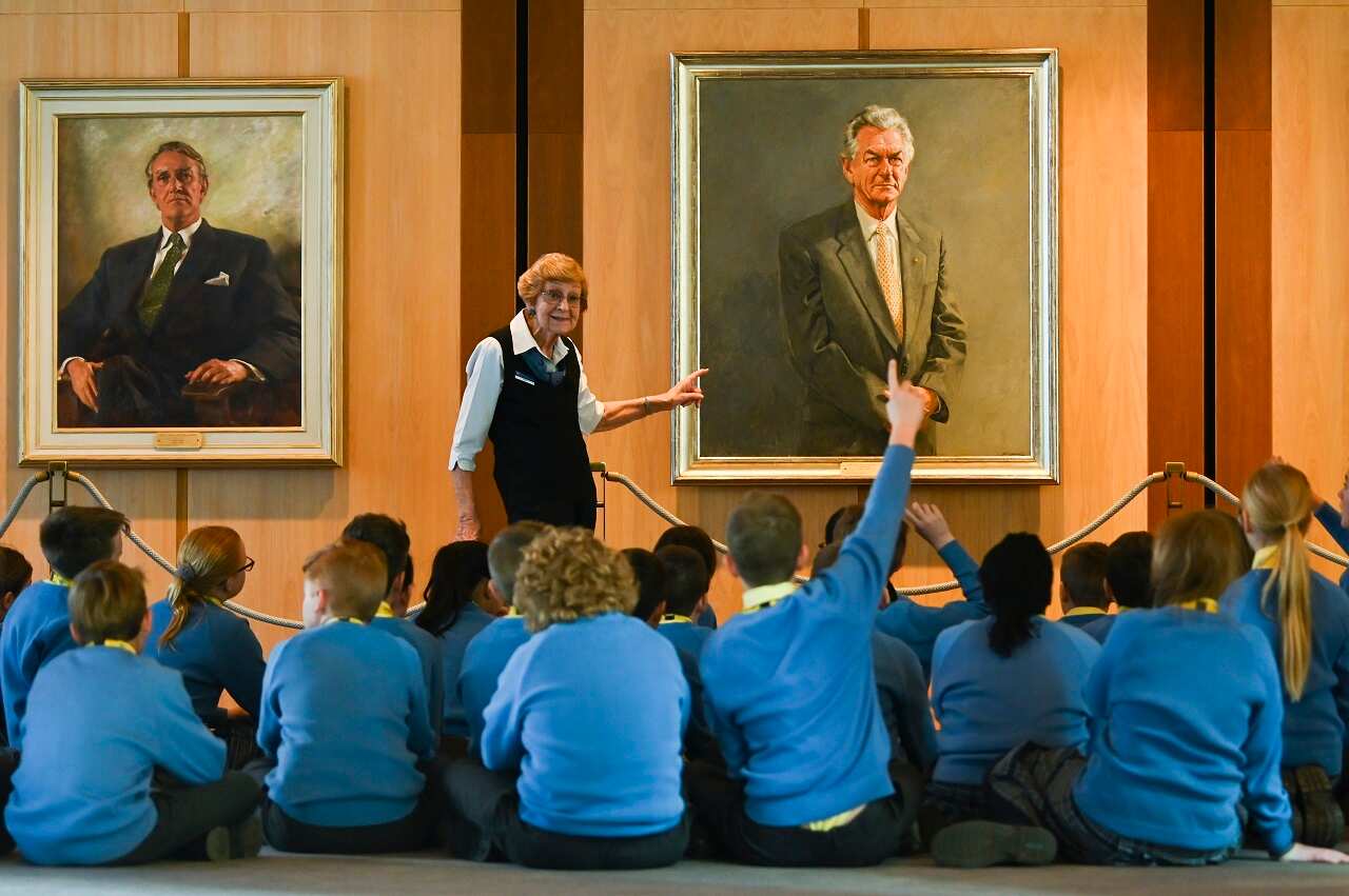 Some of the portraits on display at Parliament House.