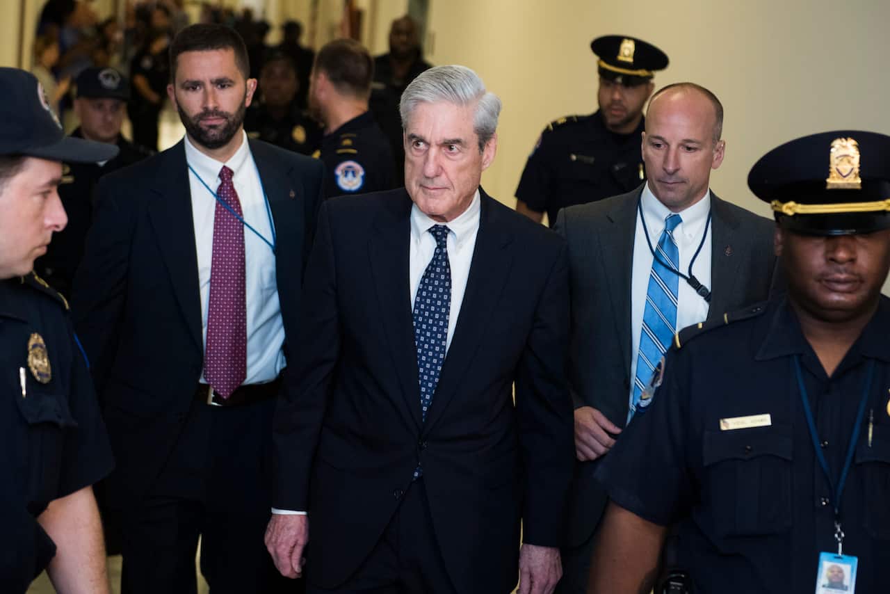 Former special counsel Robert Mueller arrives to testify on his investigation into Russian interference in the 2016 election.