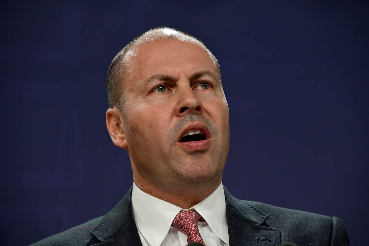 Federal Treasurer Josh Frydenberg earlier this month.