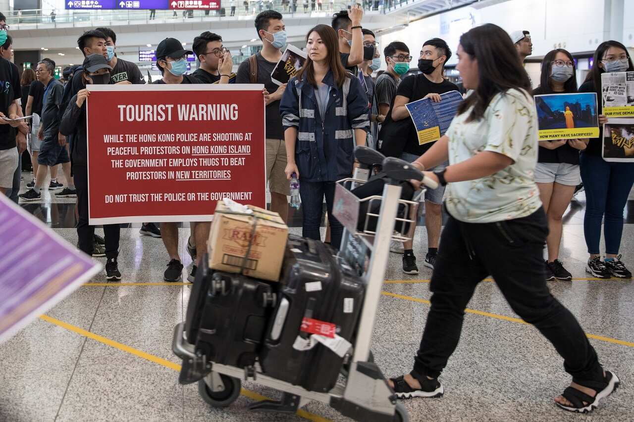 A 'tourist warning' for visitors.