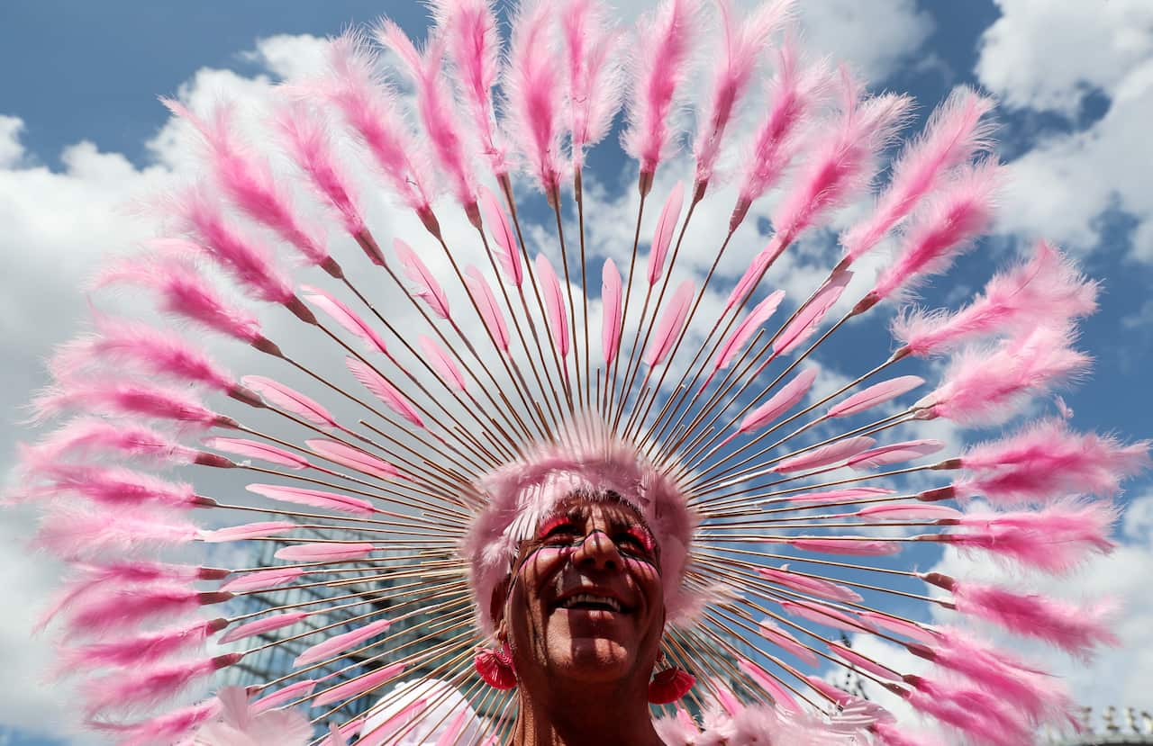 A reveller in Berlin.