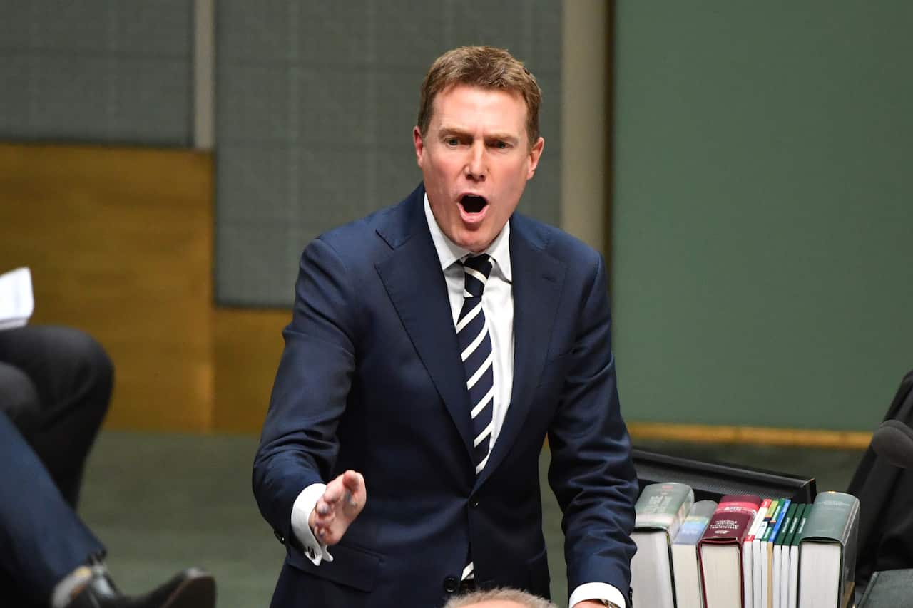 Attorney-General Christian Porter during Question Time in the House of Representatives at Parliament House in Canberra.