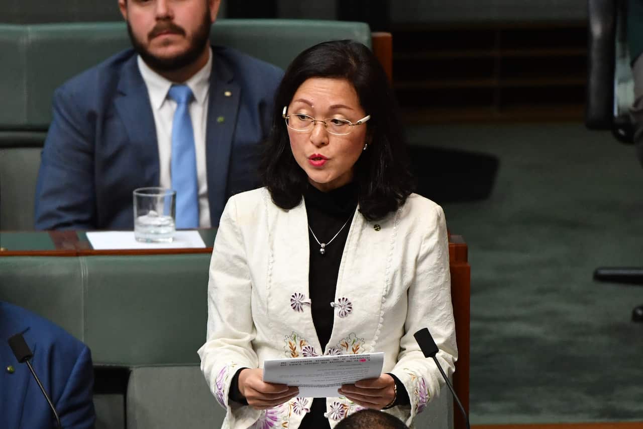 Liberal member for Chisholm Gladys Liu during Question Time in the House of Representatives at Parliament House in Canberra.