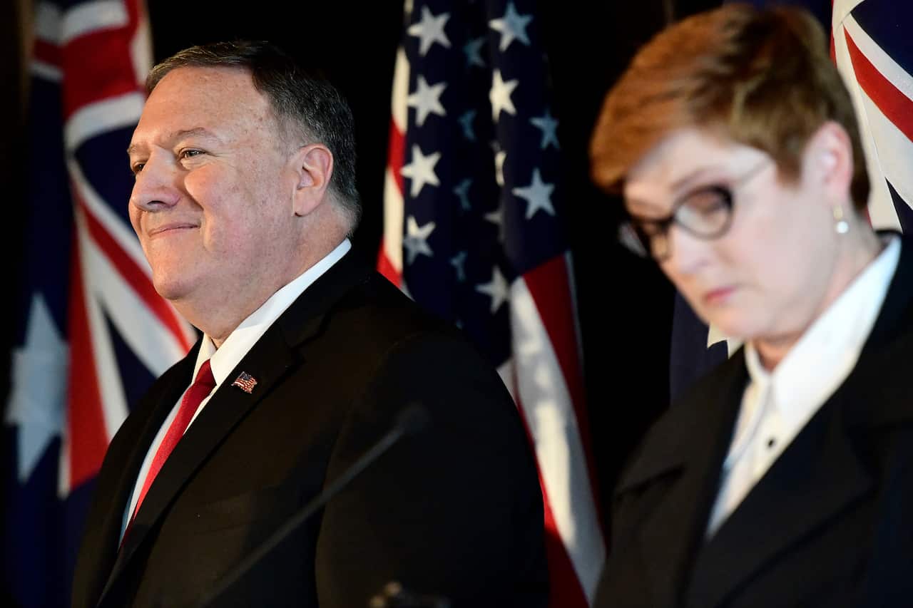 Mike Pompeo and Australian Senator Marise Payne met earlier this month. 