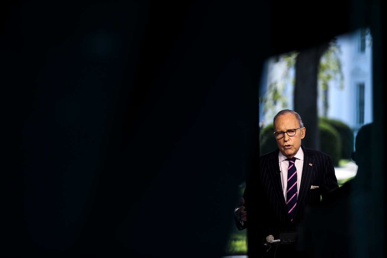Director of the United States National Economic Council, Larry Kudlow gives an interview with csnbc on August 6, 2019 in Washington, DC. (Photo by Oliver Contreras/SIPA USA).