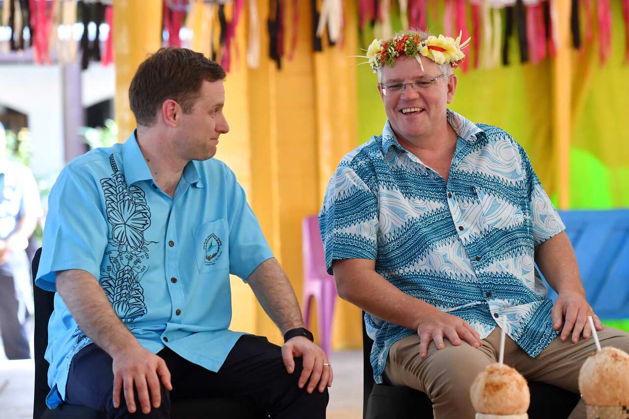 Prime Minister Scott Morrison and Minister for International Development Alex Hawke.