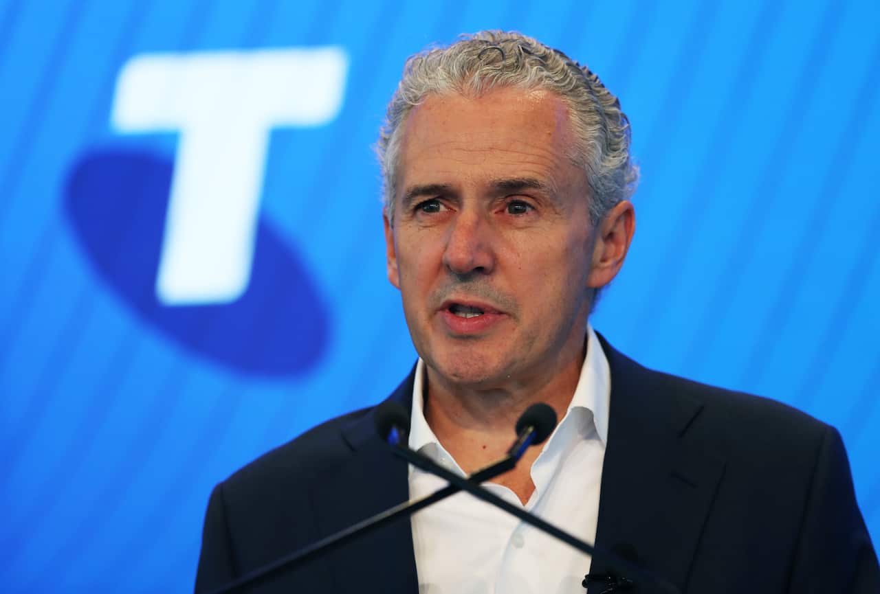 Telstra CEO Andrew Penn in the Telstra headquarters in Melbourne.