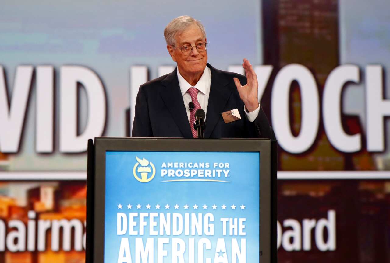David Koch during his time as chairman of the board of Americans for Prosperity.