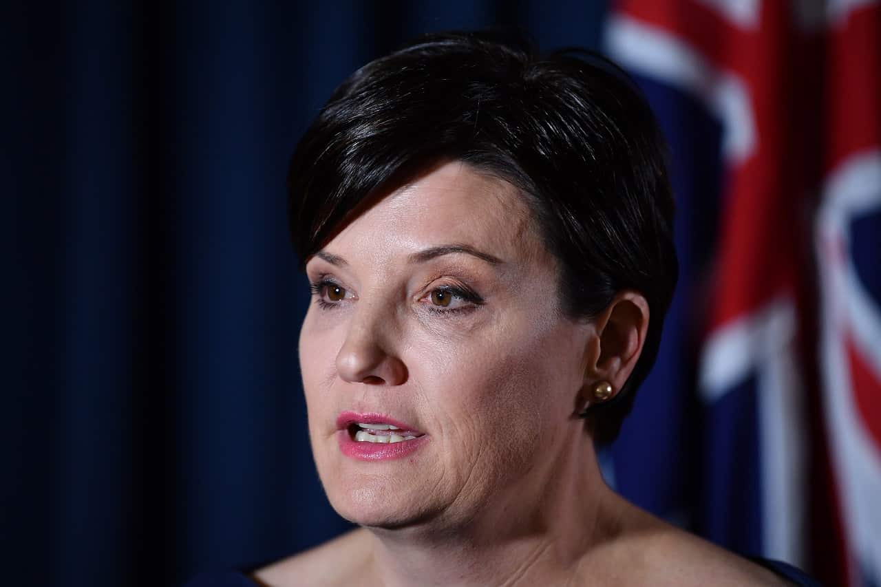 NSW Opposition Leader Jodi McKay speaks to the media at Parliament House in Sydney.