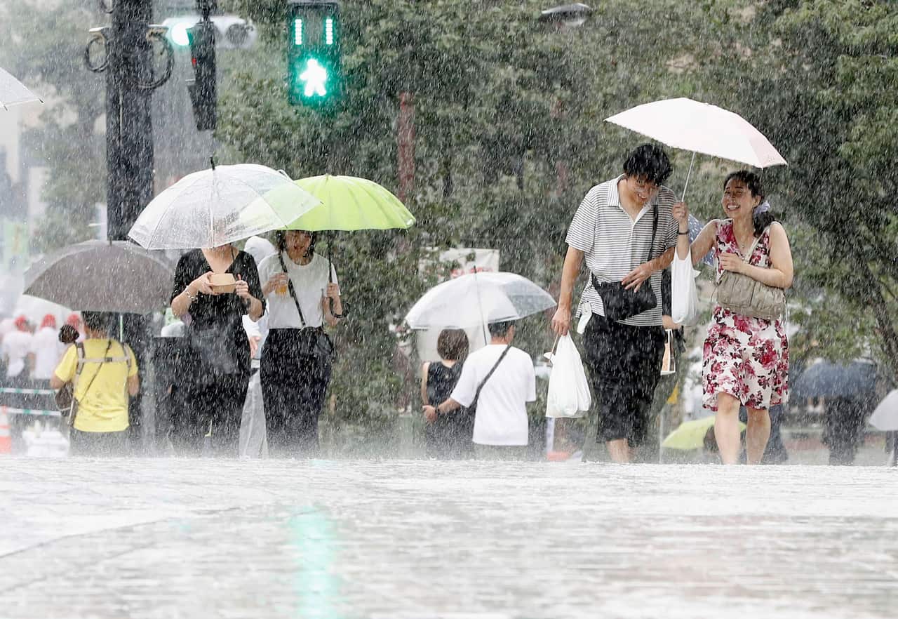 Typhoon Faxai made landfall near Chiba City, east of Tokyo, in the early hours of Monday.