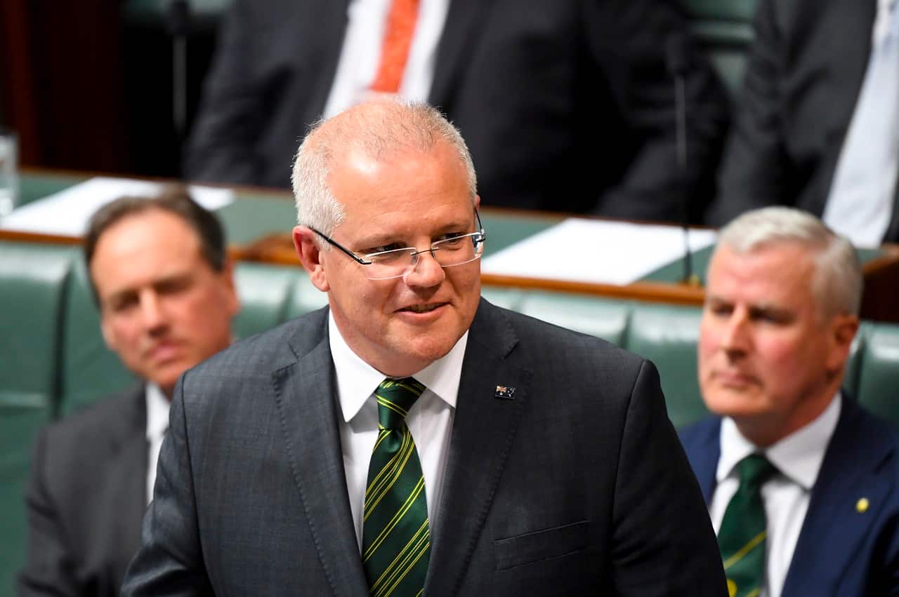 Prime Minister Scott Morrison during Question Time.