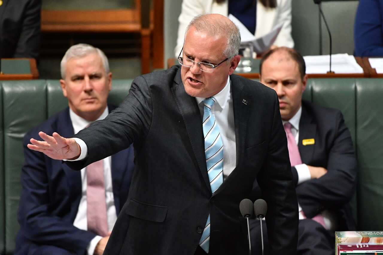 Prime Minister Scott Morrison during Question Time on Thursday.