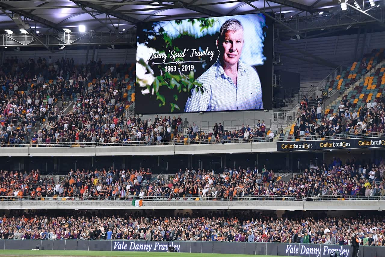 A moments silence before the Second Semi Final match between the Brisbane Lions and the Greater Western Sydney Giants.