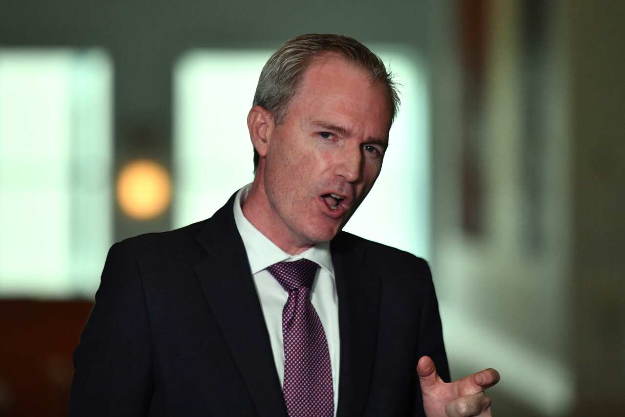 Minister for Immigration David Coleman at a press conference at Parliament House in Canberra.