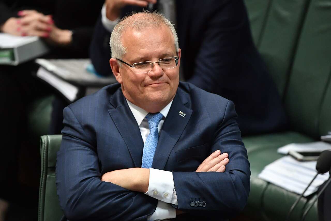 Prime Minister Scott Morrison during Question Time on Wednesday.
