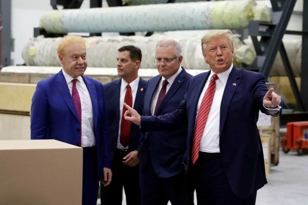 President Donald Trump Prime Minister Scott Morrison and billionaire businessman Anthony Pratt.