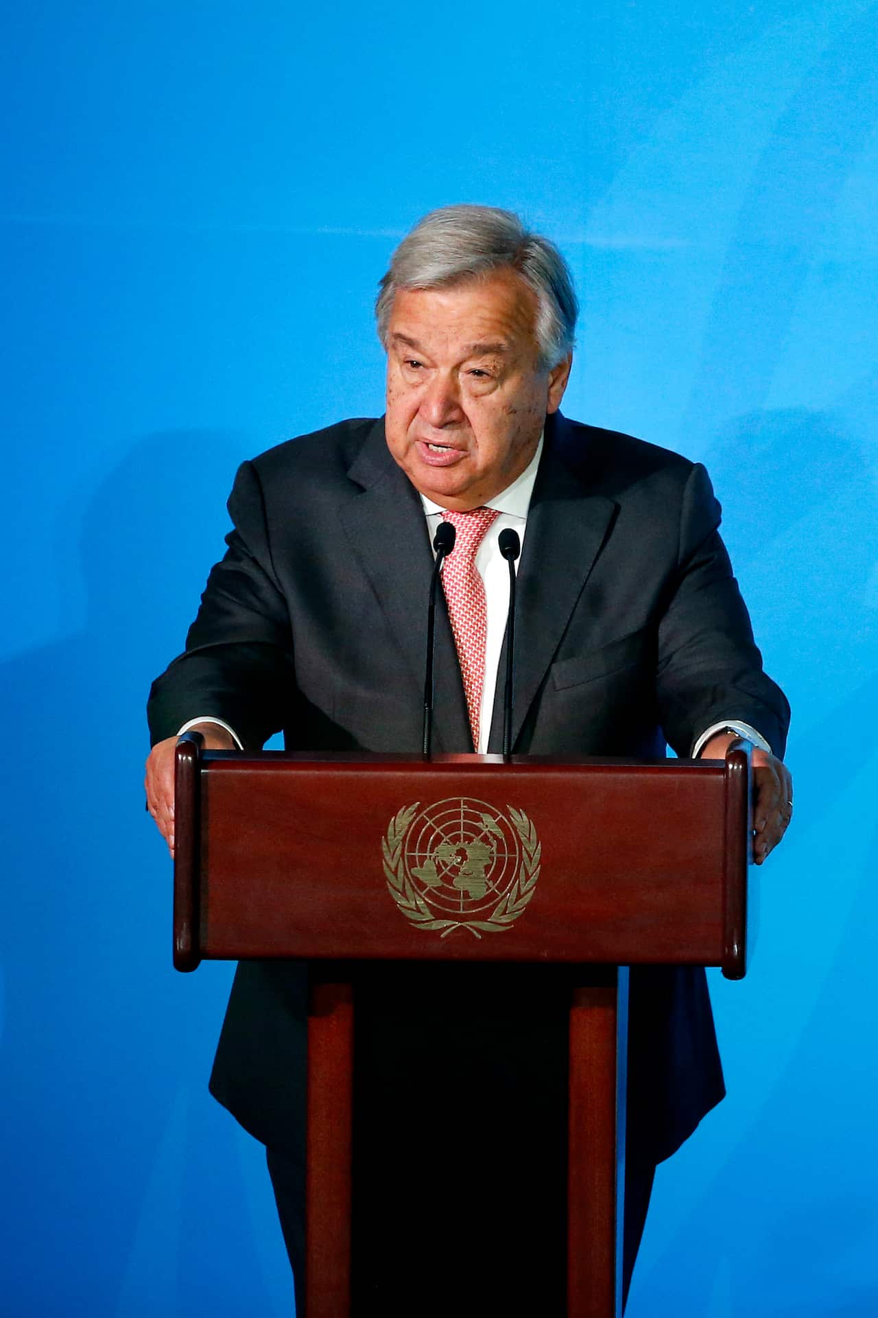 UN Secretary-General Antonio Guterres addresses the Climate Action Summit.