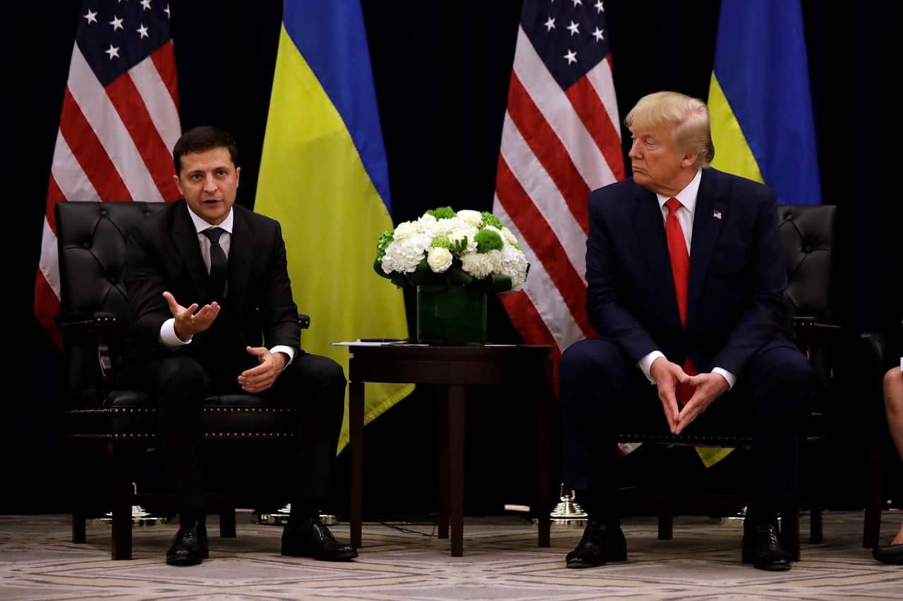 President Donald Trump meets with Venezuelan opposition leader Juan Guaido.