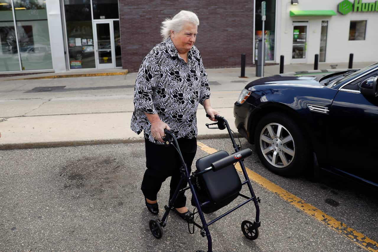  Aimee Stephens walks to her car in Ferndale.