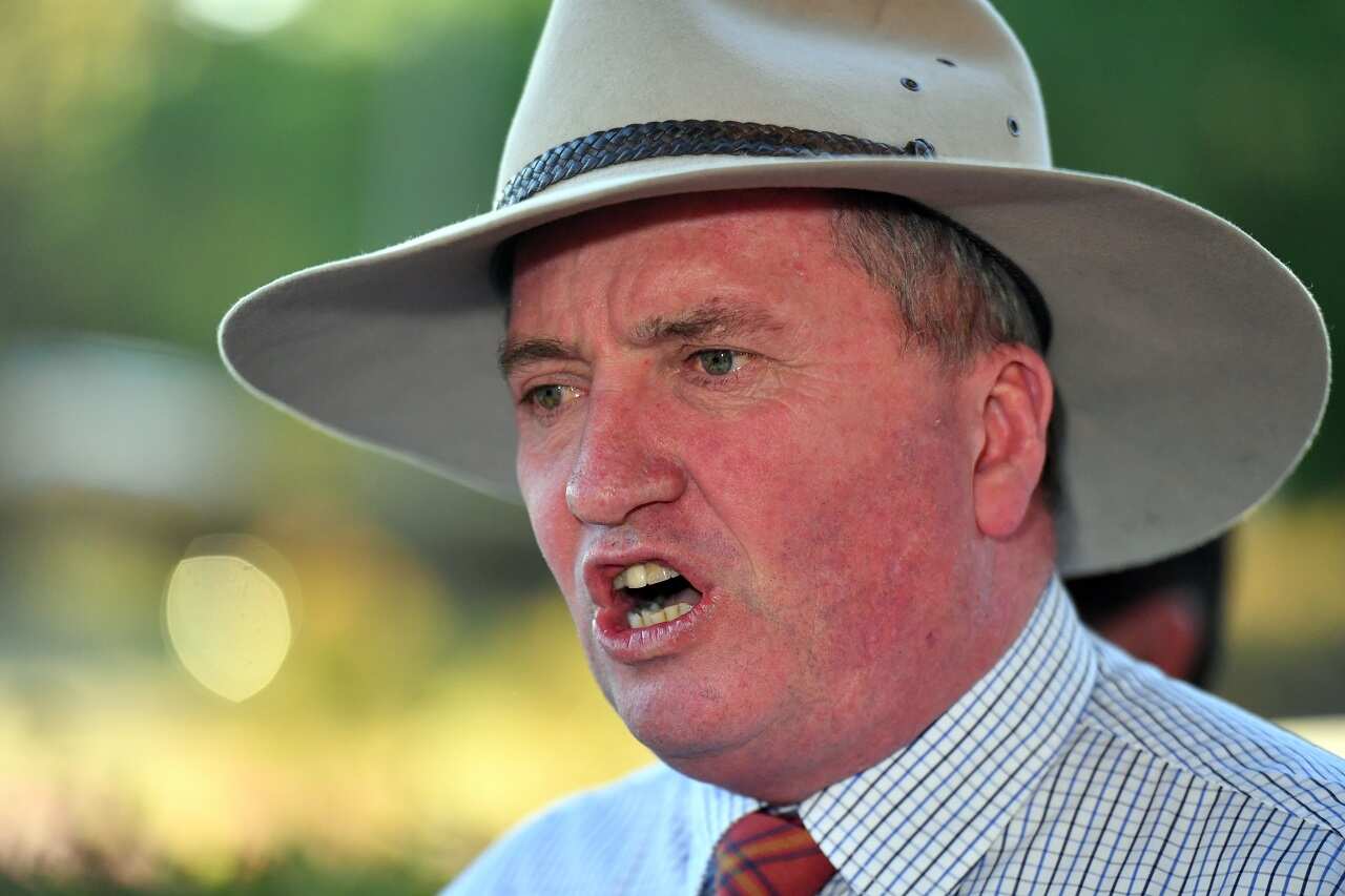 Nationals member for New England Barnaby Joyce tours drought affected areas last month.