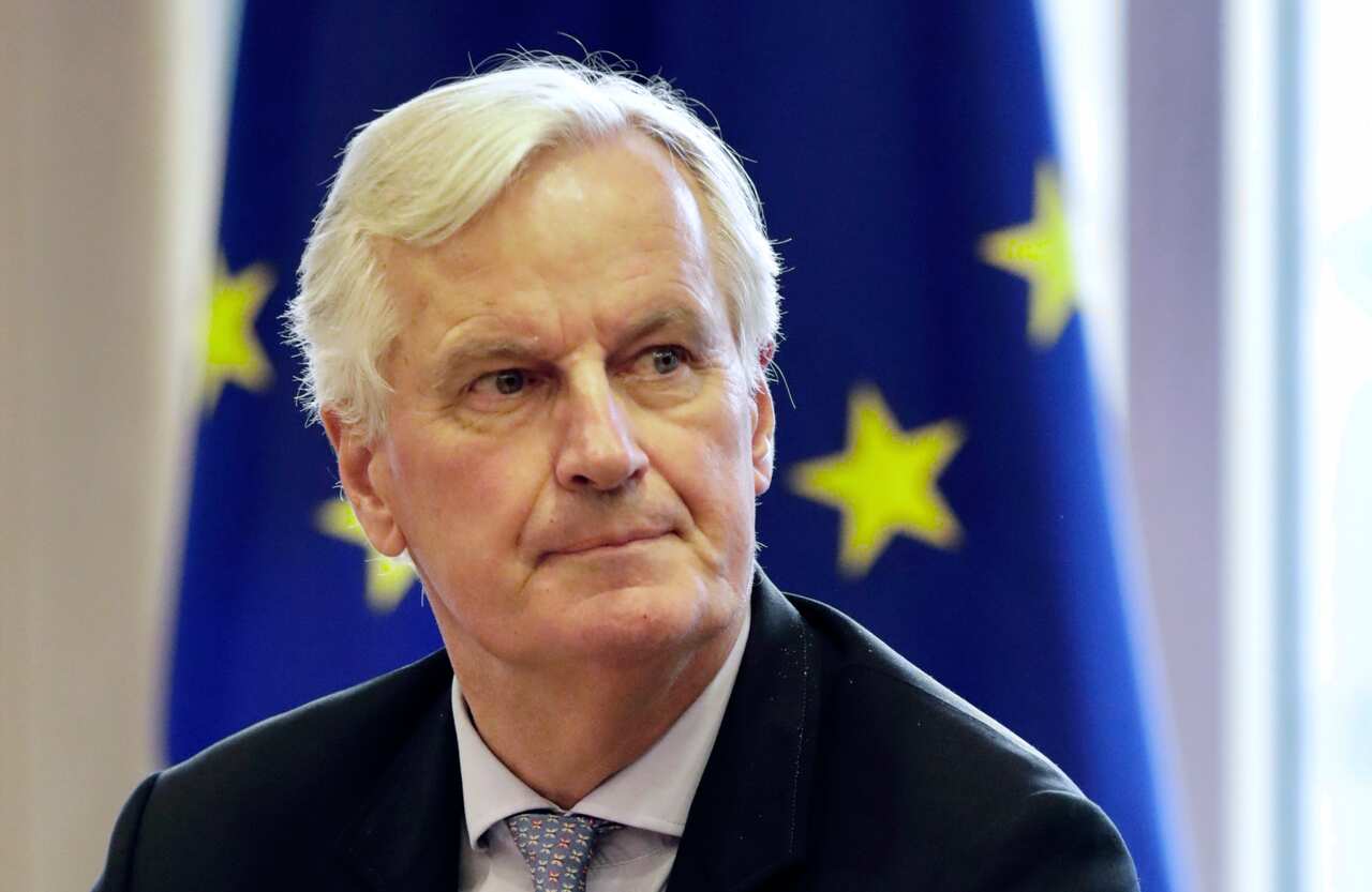 European Union chief Brexit negotiator Michel Barnier waits for the start of a meeting of the Brexit Steering Committee at the European Parliament.
