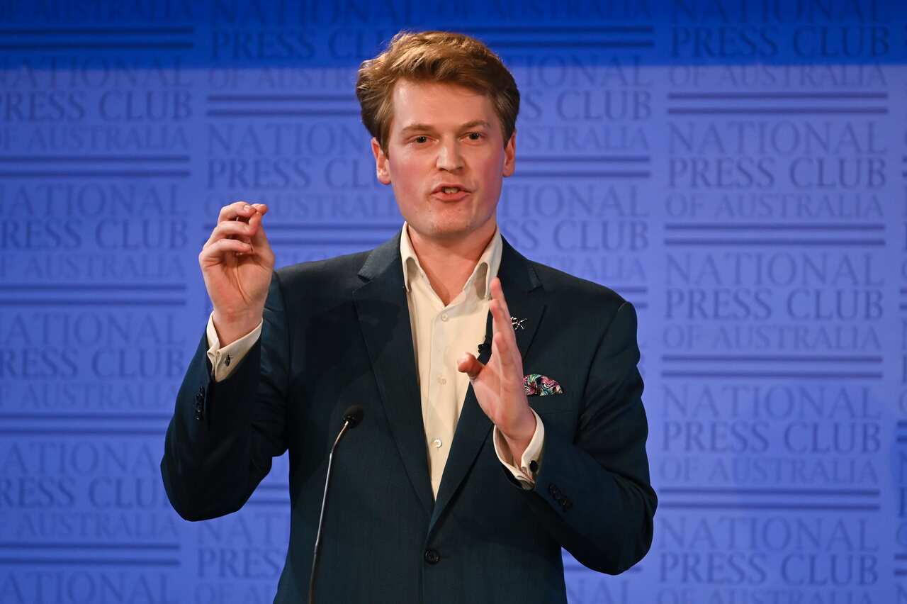 Managing Director of Australian Christian Lobby Martyn Iles speaks during a debate on the Religious Freedom Bill at the National Press Club in Canberra.