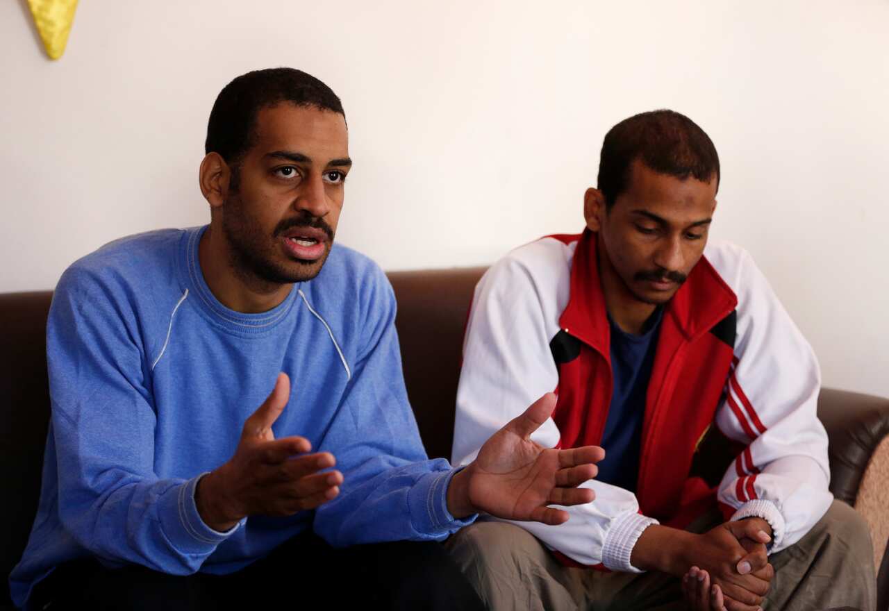 Alexanda Kotey, left, and El Shafee Elsheikh, are the only two high-value ISIS detainees that the United States has transferred out of Kurdish custody.