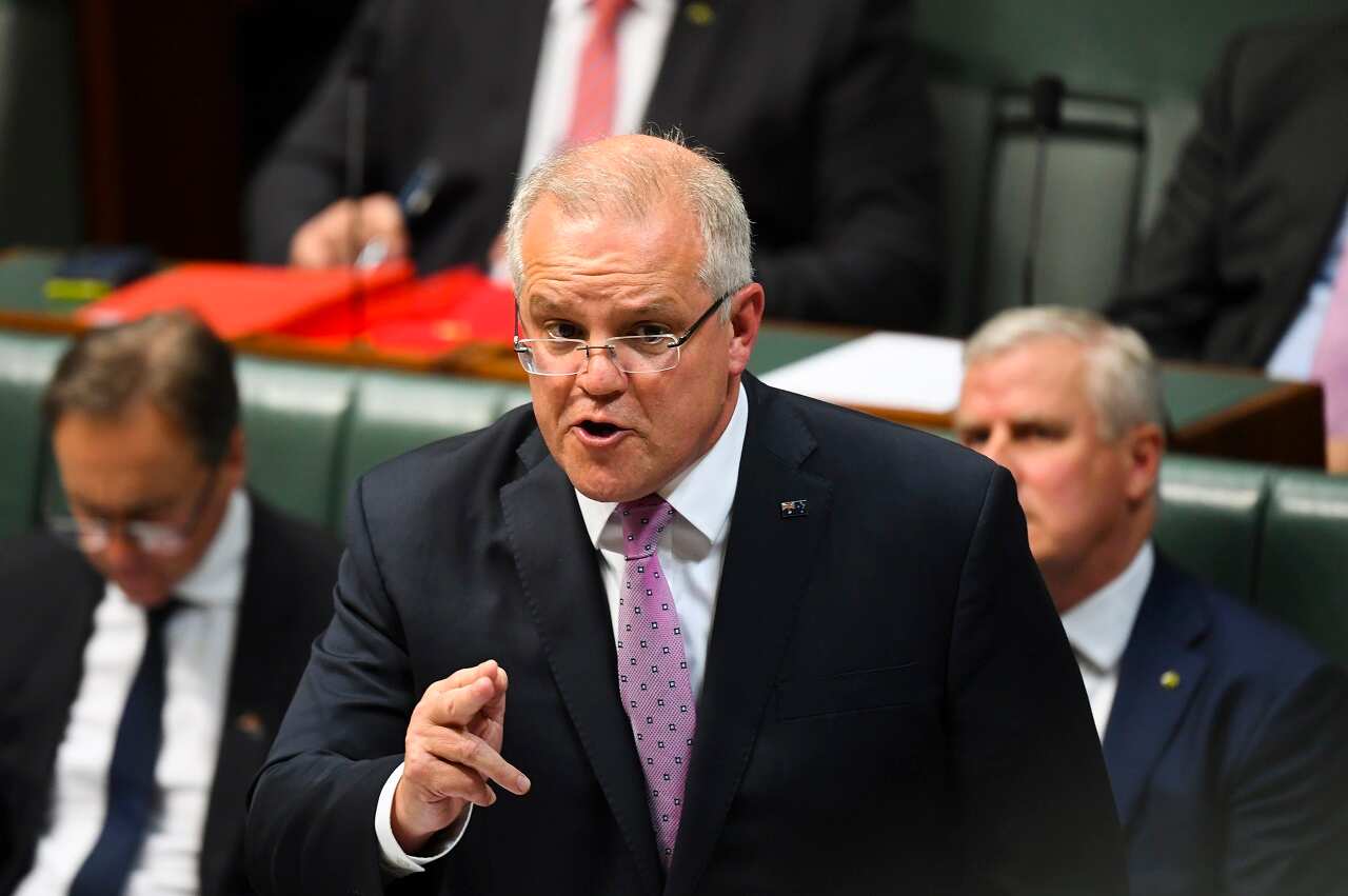 Scott Morrison speaks during House of Representatives Question Time this week.