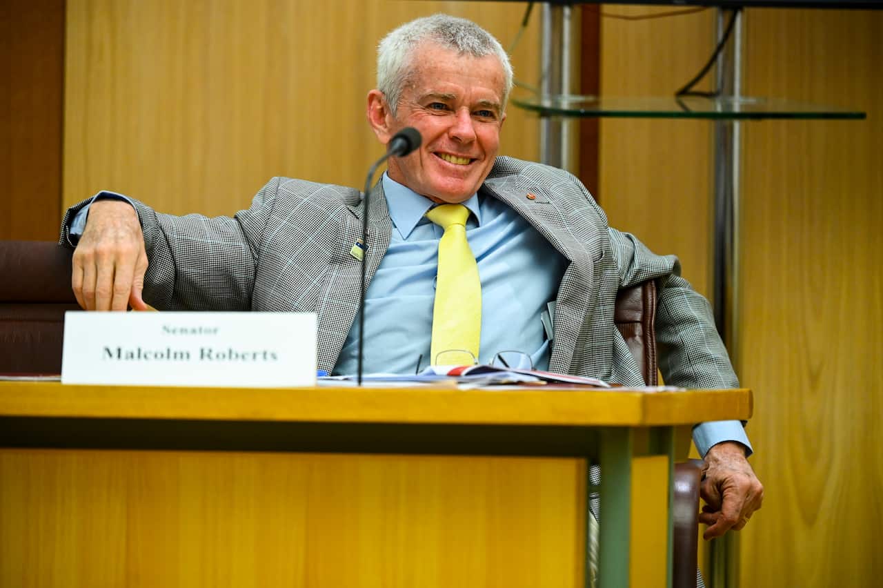 One Nation Senator Malcolm Roberts.