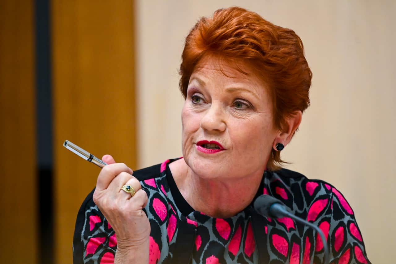 One Nation leader Pauline Hanson.