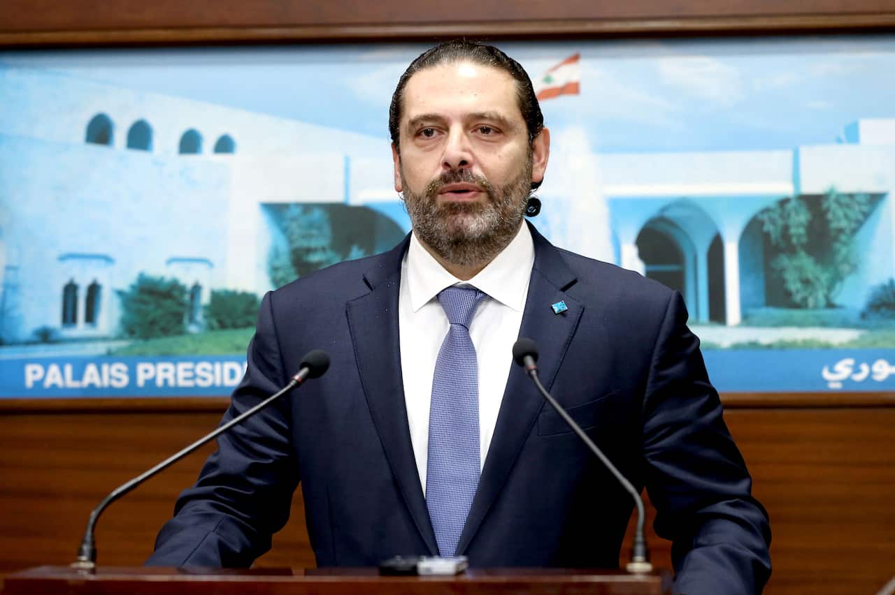 Lebanese Prime Minister Saad Hariri speaks after a cabinet meeting in October.