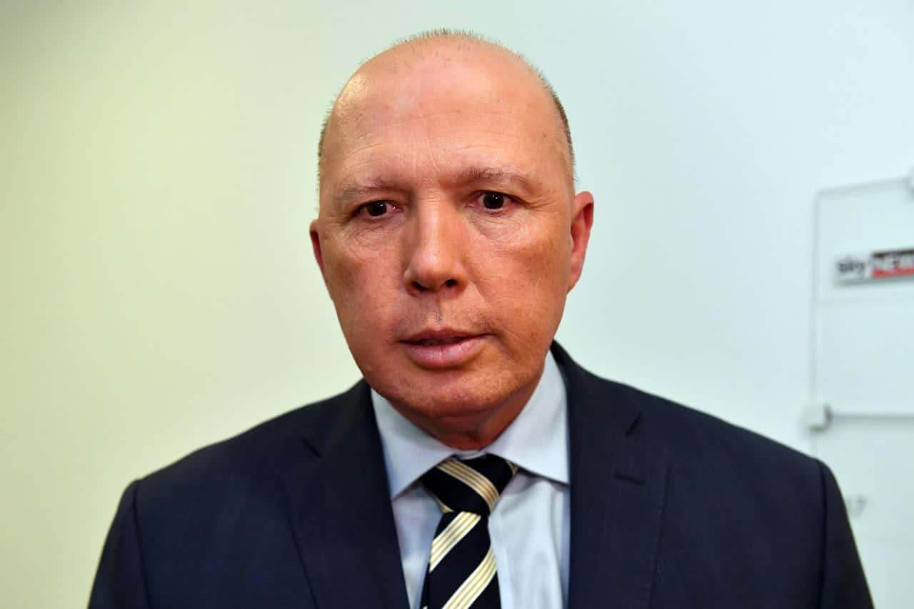 Minister for Home Affairs Peter Dutton in Canberra. 