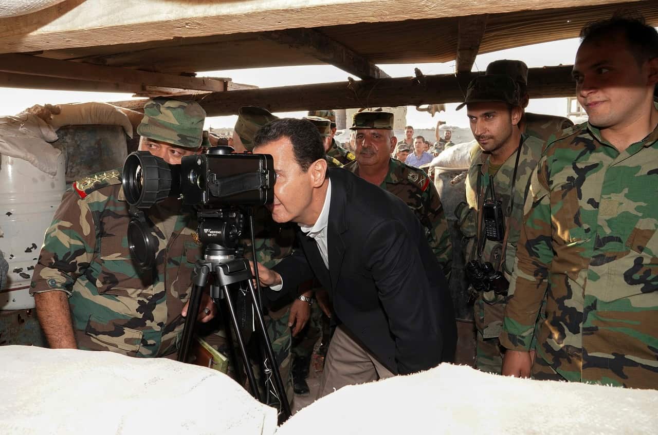 Syrian President Bashar Assad Idlib on Tuesday.